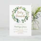 Einladungskarte für Baby Brunch Einladung (Stehend Vorderseite)