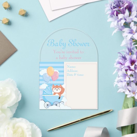 Einladungskarte für Babydusche 9 Acryleinladungen (Insitu (Hochzeit))