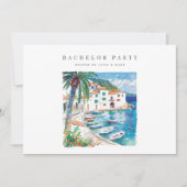 Einladungskarte für Bachelor-Party im Mittelmeer Einladung (Vorderseite)