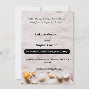 Einladungskarte für Beach Wedding Einladung