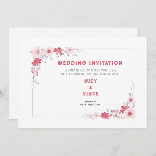 Einladungskarte für Bläsereien 11 Einladung (Vorne/Hinten)