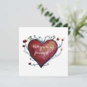 Einladungskarte für Blumen Einladung (Stehend Vorderseite)