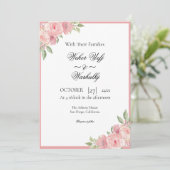 Einladungskarte für Blumenwasser Einladung (Stehend Vorderseite)