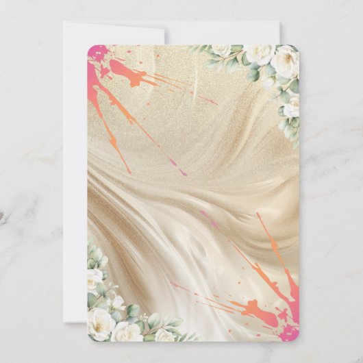 Einladungskarte für Blumenzehen Einladung (Rückseite)