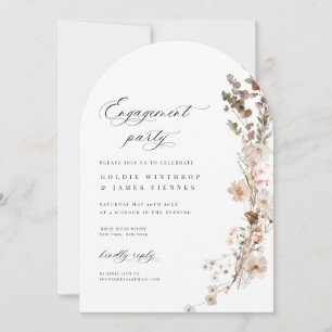 Einladungskarte für Boho Engagement Party-Wildblum Einladung