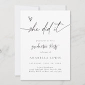 Einladungskarte für Boho Graduation Party (Vorderseite)