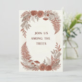 Einladungskarte für Boho Woodland Forest Einladung (Stehend Vorderseite)