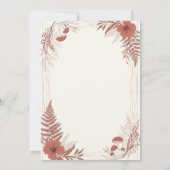 Einladungskarte für Boho Woodland Forest Einladung (Rückseite)