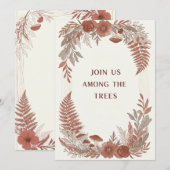 Einladungskarte für Boho Woodland Forest Einladung (Vorne/Hinten)