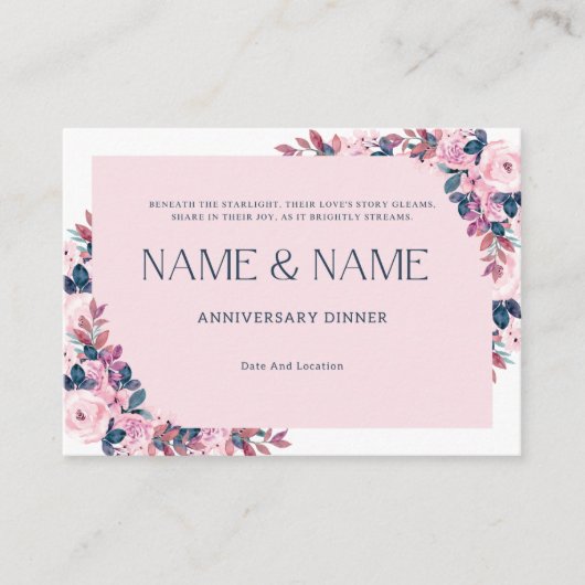 Einladungskarte für botanische Rahmen (Vorderseite)