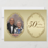 Einladungskarte für das 50. Foto zum Hochzeitstag Einladung (Vorderseite)
