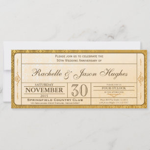 Einladungskarte für das 50. Gold Wedding Anniversa Einladung