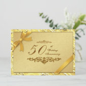 Einladungskarte für das 50. Hochzeitstag Einladung (Stehend Vorderseite)