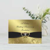 Einladungskarte für das 50. Hochzeitstag Einladung (Stehend Vorderseite)