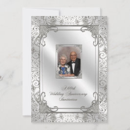 Einladungskarte für das 60. Hochzeitstag Foto Einladung