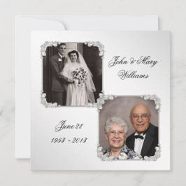 Einladungskarte für das 60. Hochzeitstag Foto Einladung