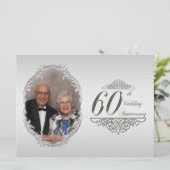 Einladungskarte für das 60. Hochzeitstag Foto Einladung (Stehend Vorderseite)