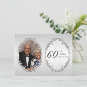 Einladungskarte für das 60. Hochzeitstag Foto Einladung
