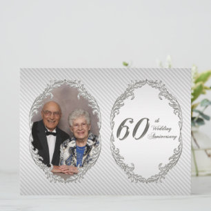 Einladungskarte für das 60. Hochzeitstag Foto Einladung