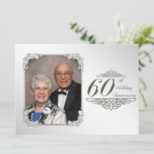 Einladungskarte für das 60. Hochzeitstag Foto Einladung