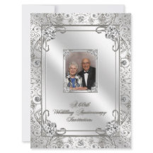Einladungskarte für das 60. Hochzeitstag Foto