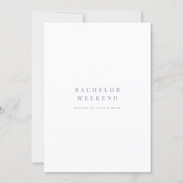 Einladungskarte für das blaue und weiße Bachelor a Einladung
