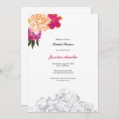 Einladungskarte für das Brautparty Wasserfarbenflo Einladung (Vorne/Hinten)