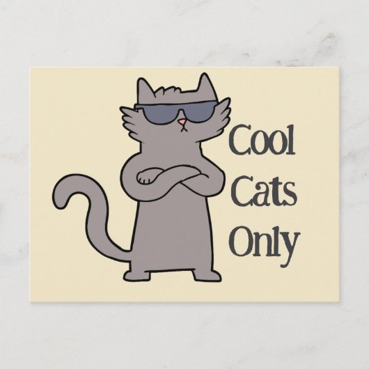 Einladungskarte für das 'Cool Cats Only'-Event (Vorderseite)