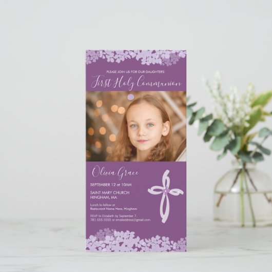 Einladungskarte für das erste Foto der Heiligen Ko (Stehend Vorderseite)