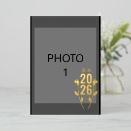 Einladungskarte für das Foto Wedding Black Foil Folieneinladung