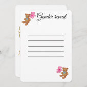 Einladungskarte für das Geschlecht Einladung (Vorne/Hinten)