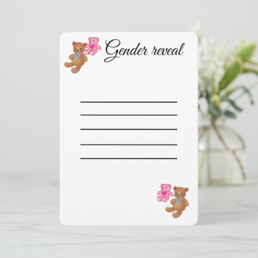 Einladungskarte für das Geschlecht Einladung (Stehend Vorderseite)