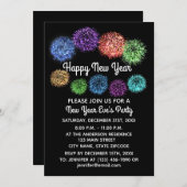 Einladungskarte für das neue Jahr: Feuerwerke #1-2 (Vorne/Hinten)