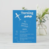 Einladungskarte für das Personalisierte Luftfahrze Einladung (Stehend Vorderseite)