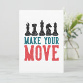 Einladungskarte für das Schachturnier Einladung (Stehend Vorderseite)