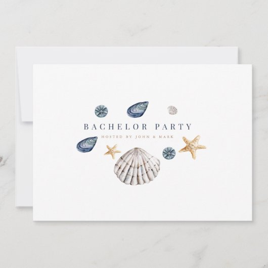 Einladungskarte für das Tropical Beach Bachelor Einladung (Vorderseite)