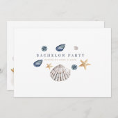 Einladungskarte für das Tropical Beach Bachelor Einladung (Vorne/Hinten)