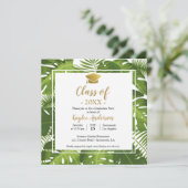 Einladungskarte für das Tropische Abschluss Foto Einladung (Stehend Vorderseite)