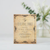 Einladungskarte für das Vintage Monogramm-Probe Einladung (Stehend Vorderseite)