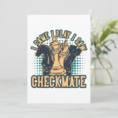 Einladungskarte für das Vintage Schachturnier Einladung (Stehend Vorderseite)