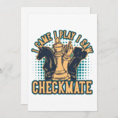 Einladungskarte für das Vintage Schachturnier Einladung (Vorne/Hinten)