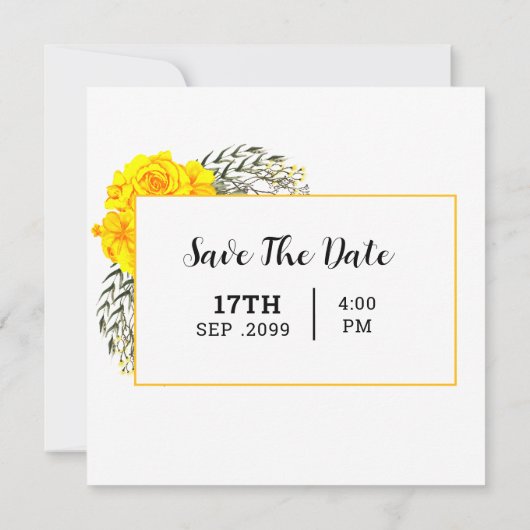 Einladungskarte für das Wedding Square Einladung (Rückseite)