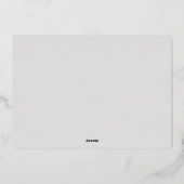 Einladungskarte für den Abschluss "White and Gold" Folieneinladung (Rückseite)