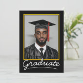 Einladungskarte für den benutzerdefinierten Abschl Einladung (Stehend Vorderseite)