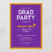 Einladungskarte für den benutzerdefinierten Abschl Einladung (Rückseite)