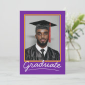 Einladungskarte für den benutzerdefinierten Abschl Einladung (Stehend Vorderseite)