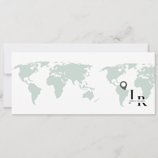 Einladungskarte für den Boarding der Grünen Hochze Einladung (Rückseite)