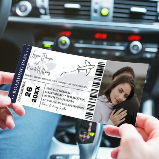 Einladungskarte für den Boarding Navy Einladung