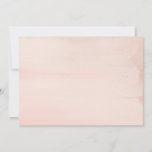 Einladungskarte für den eleganten Blush Post Weddi Einladung (Rückseite)
