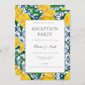 Einladungskarte für den Empfang Lemon Tile Einladung (Vorne/Hinten)